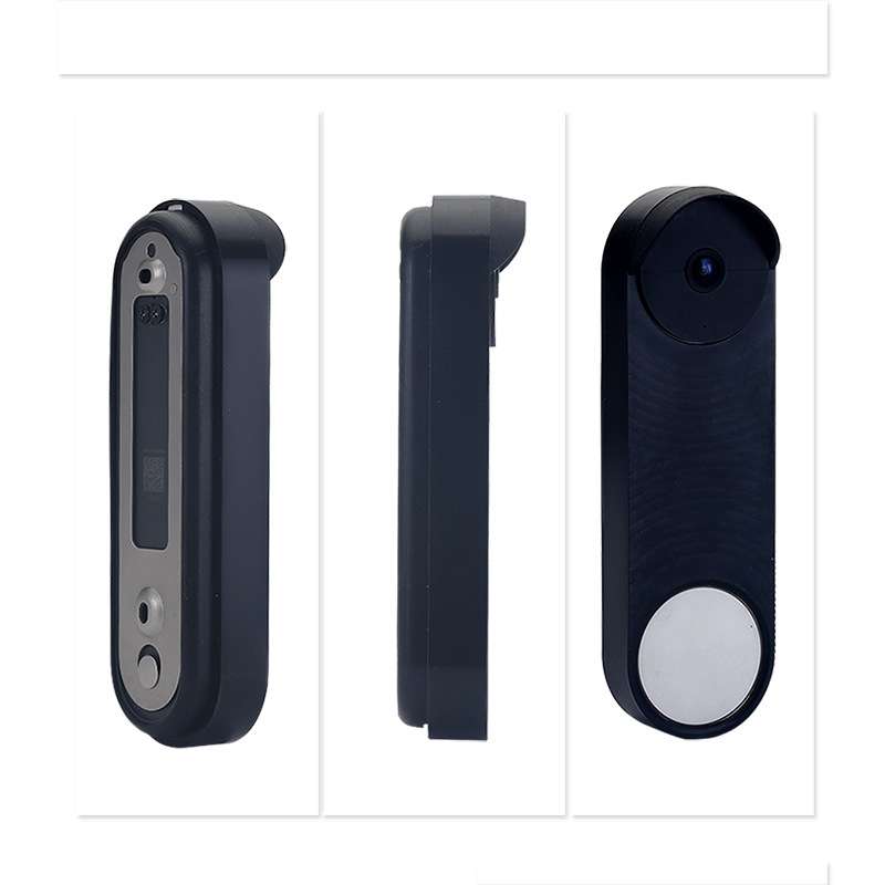 Doorbell Silicone Protective Cover for Google NEST HelloDoorbell Battery Version(Black)