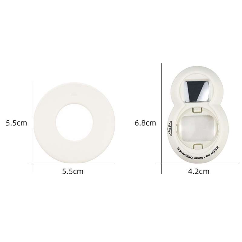 Mini Digital Camera Lens Selfie Mirror + Auxiliary Circle Set for FUJIFILM Instax Mini7+(Black)