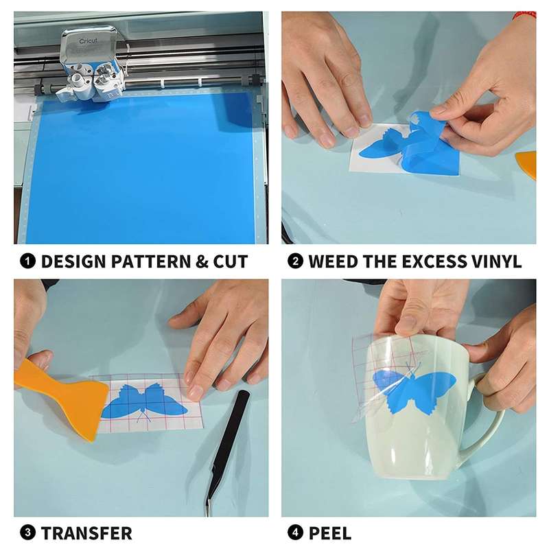 30.5cm x 100cm Gradient Self Adhesive Vinyl DIY Graphics for Home Window Decal Decor, Color: Blue Le