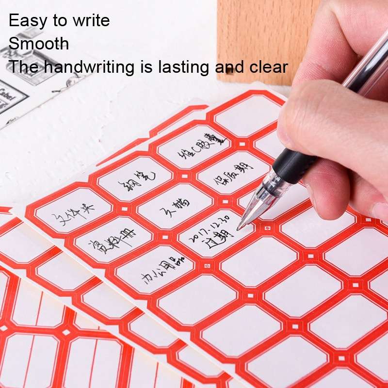 2 Bags Handwritten Self-adhesive Small Label Stickers, Specification: 4608 Red 50x28mm