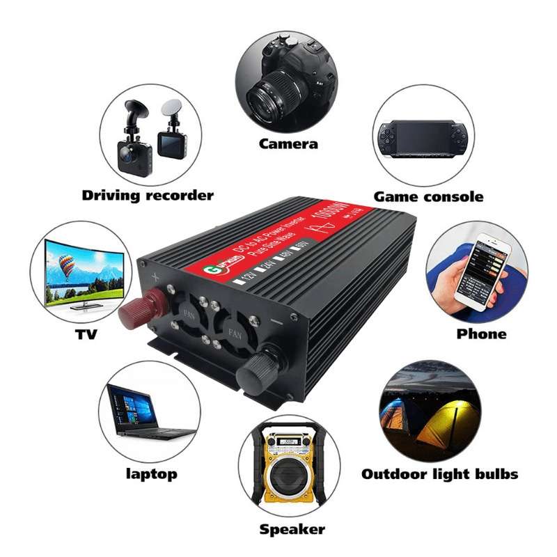 Gurxun HZ1500-10000 Sine Wave 10000W Inverter Power Converter, Specification: 60V To 220V
