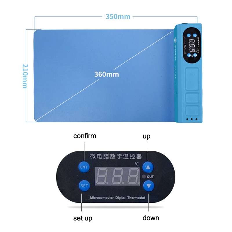 SUNSHINE S-918E LCD Screen Removal Treasure Mobile Phone Repair Heating Pad, US Plug(Blue)