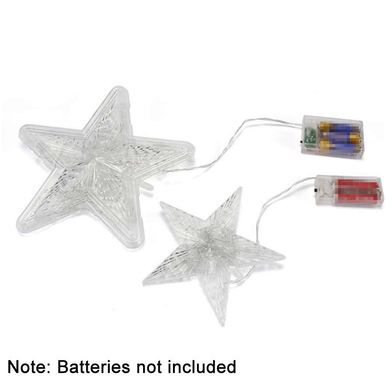 Christmas Tree Top Light LED Glowing Star Lights, Size: Large Battery Model(Red)