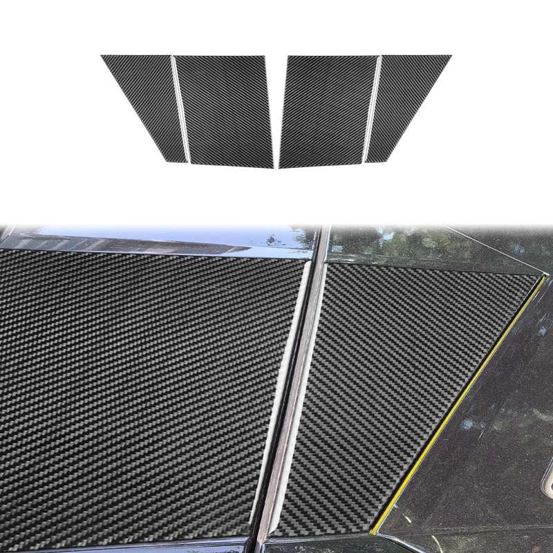 For Chevrolet Corvette C8 4pcs /Set Roof Camera Both Sides Stickers(Black)