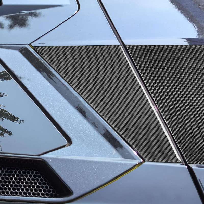 For Chevrolet Corvette C8 4pcs /Set Roof Camera Both Sides Stickers(Black)