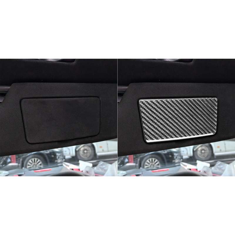 For Chevrolet Corvette C8 2pcs /Set Vanity Mirror Panel Sticker(Black)