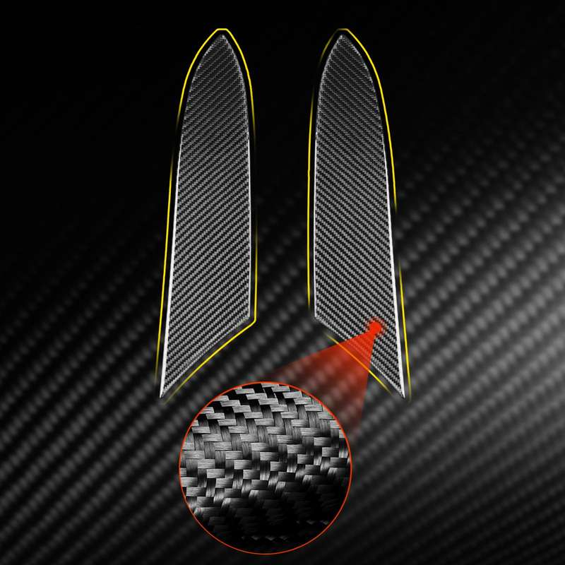 For Chevrolet Corvette C8 2pcs /Set Inner Armrest Panel Sticker(Black)