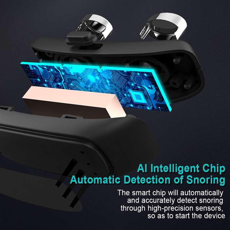 Smart Anti Snoring Device EMS Pulse Snoring Stop Effective Solution Snore Sleep Aid(Black)