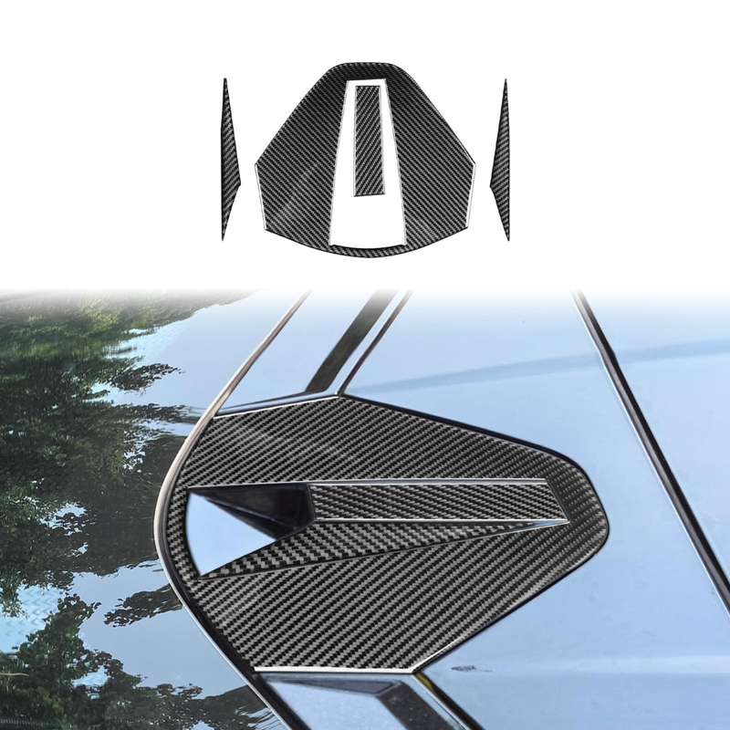 For Chevrolet Corvette C8 4pcs /Set Rear Roof Camera Sticker(Black)