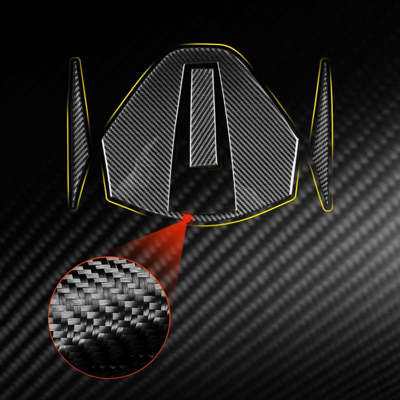 For Chevrolet Corvette C8 4pcs /Set Rear Roof Camera Sticker(Black)