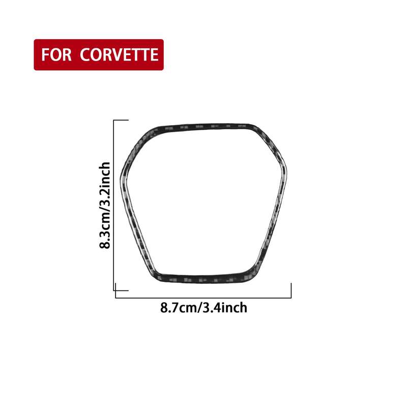 For Chevrolet Corvette C8 Steering Wheel Frame Sticker(Black)