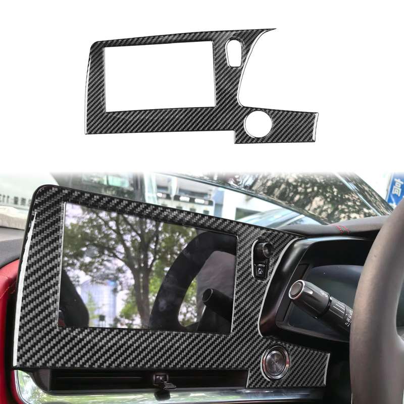 For Chevrolet Corvette C8 Right-Hand Drive Central Control Screen Frame Sticker(Black)