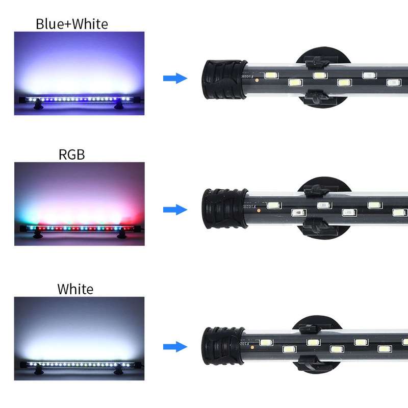 Q20CF RGB Light 90-260V Aquarium Diving Light LED Fish Tank Light(EU Plug)