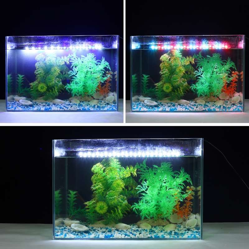 Q20CF RGB Light 90-260V Aquarium Diving Light LED Fish Tank Light(EU Plug)