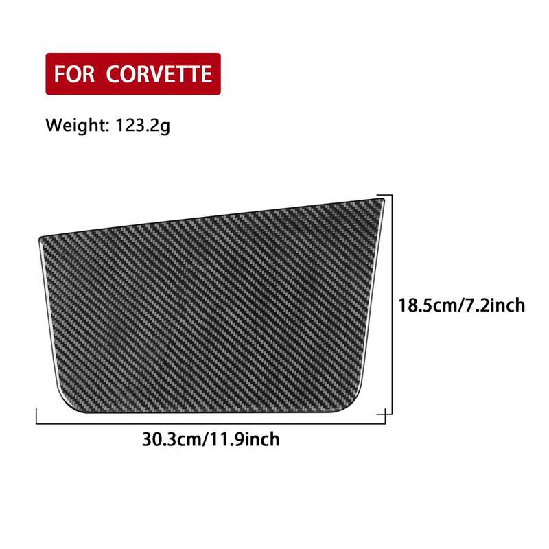 For Chevrolet Corvette C8 Right-Hand Drive Passenger Panel Sticker(Black)