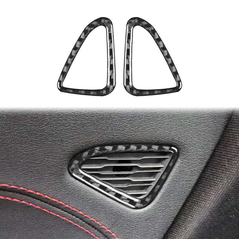 For Chevrolet Corvette C8 2pcs/Set Car Door Air Vent Sticker(Black)