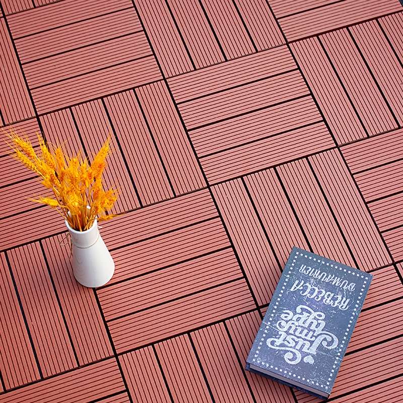 Outdoor Plastic Wood Waterproof Anti-corrosion Splicing Floor(Coffee)