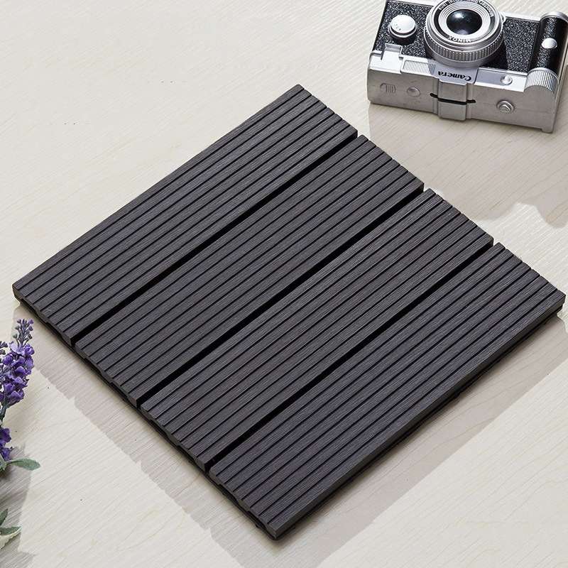Outdoor Plastic Wood Waterproof Anti-corrosion Splicing Floor(Coffee)