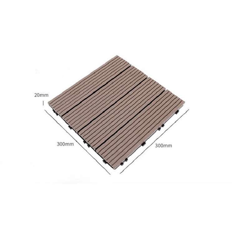 Outdoor Plastic Wood Waterproof Anti-corrosion Splicing Floor(Coffee)