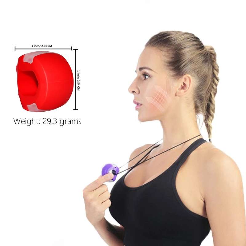 3PCS 2nd Generation Masseter Ball Mandibular Trainer Facial Muscle Trainer Silicone Face-Lifting Dev