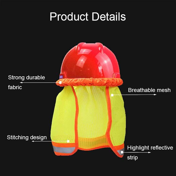 AH-004 Summer Sunscreen Helmet Breathable Reflective Cap Cover without Hat(Fluorescent Red)