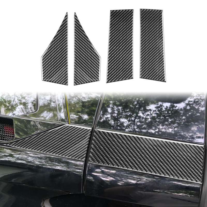 For Chevrolet Corvette C8 4pcs /Set Roof Both Sides Decorative Stickers(Black)