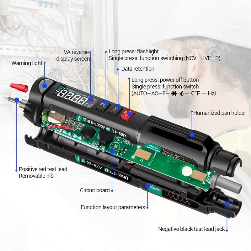 ANENG Multifunction Intelligent Measurement High Precision Multimeter, Model: A3008