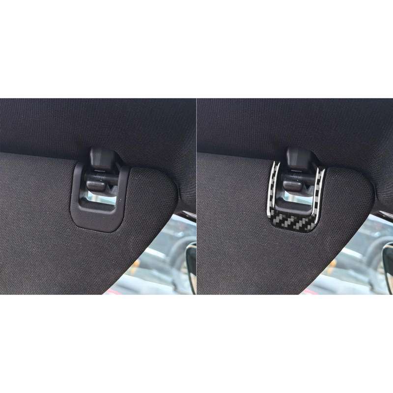 For Chevrolet Corvette C8 4pcs /Set Sun Visor Decorative Sticker(Black)