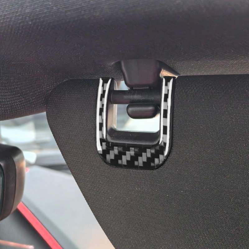 For Chevrolet Corvette C8 4pcs /Set Sun Visor Decorative Sticker(Black)