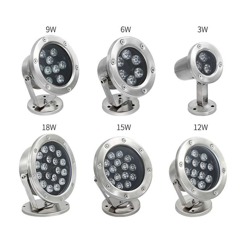 LED Underwater Light Pool Fish Pond Fountain Waterproof Landscape Light 9W(Warm White)