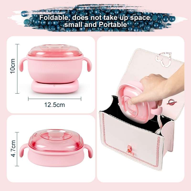 100W 400ML Wax Heater Foldable Silicone Hair Removal Wax Machine EU Plug 220V