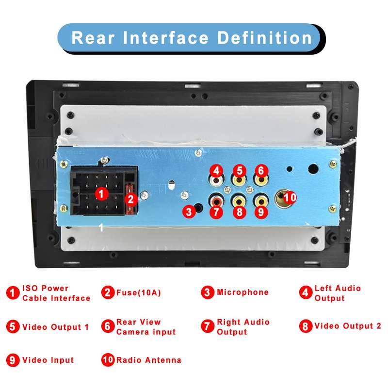 Q3570 9 inch Carplay Single Spindle MP5 Player, Style: Standard+8 Light Camera
