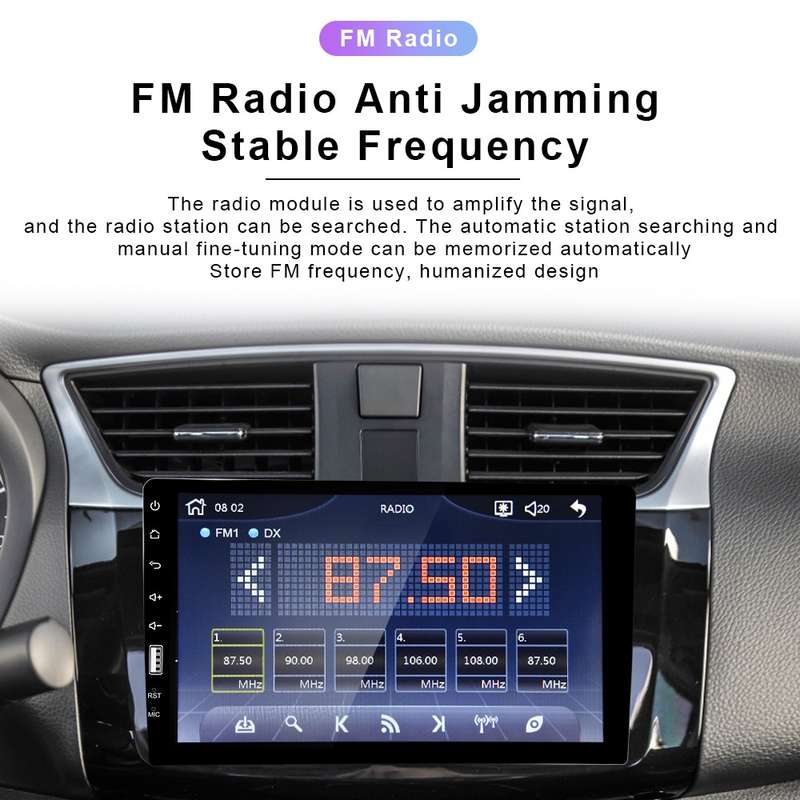 Q3570 9 inch Carplay Single Spindle MP5 Player, Style: Standard+8 Light Camera