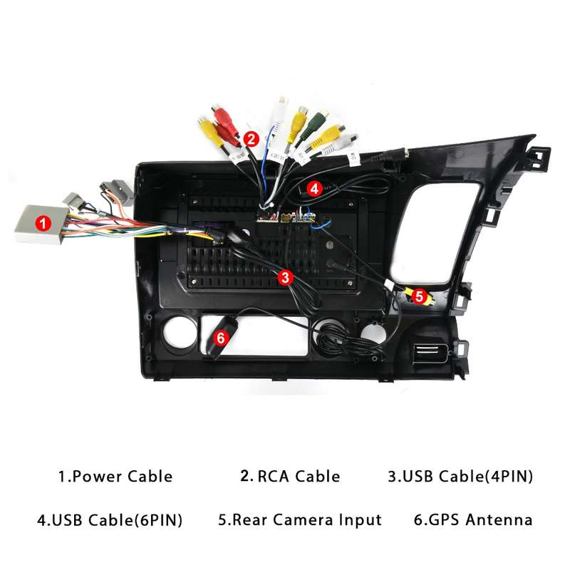 For Honda Civic 10.1 inch Android WiFi Navigation Machine, Style: Standard+12 Light Camera(2+32G)