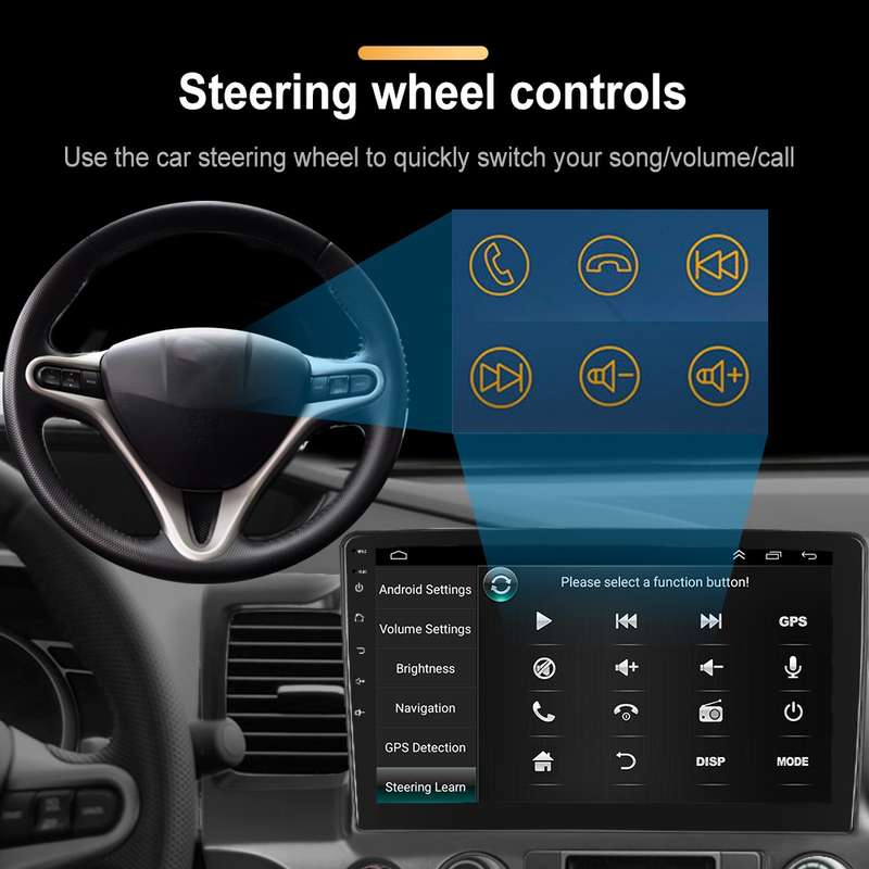 For Honda Civic 10.1 inch Android WiFi Navigation Machine, Style: Standard+12 Light Camera(2+32G)