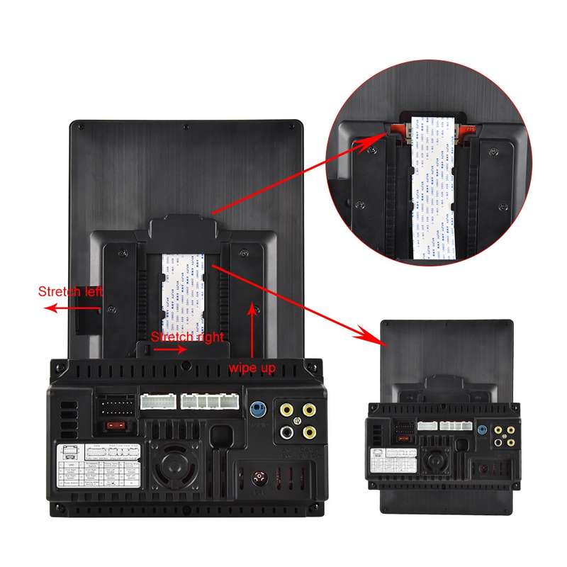 9520C Double Spindle 9.5 inch Vertical Screen Car MP5 Player, Style: Standard+AHD Camera