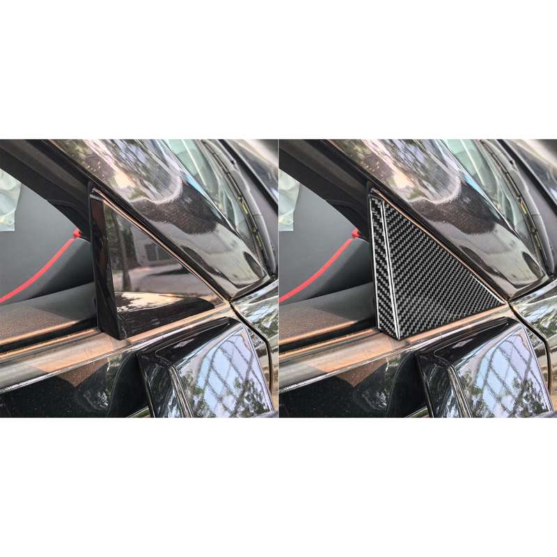 For Chevrolet Corvette C8 4pcs /Set External A-Pillar Decorative Sticker(Black)