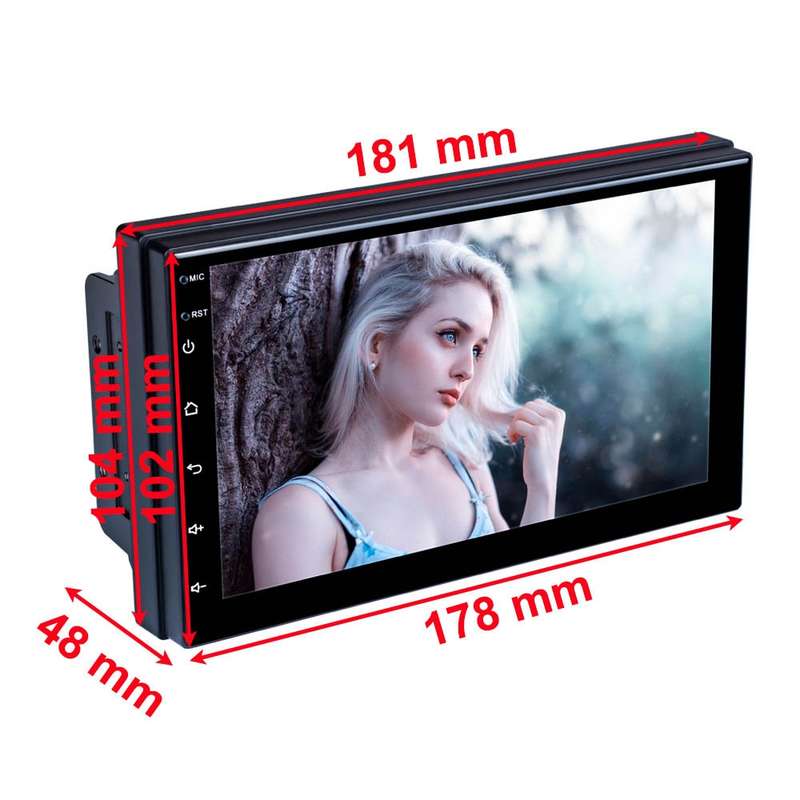 C7001 7 inch Touch Screen Built-In CarPlay Car MP5 Player, Style: Standard+AHD Camera