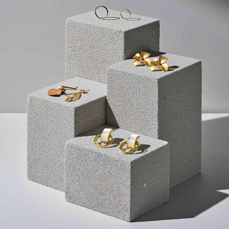 Jewelry Still Life Ornaments Geometry Photography Props, Size: Square Column 8x8x10 cm