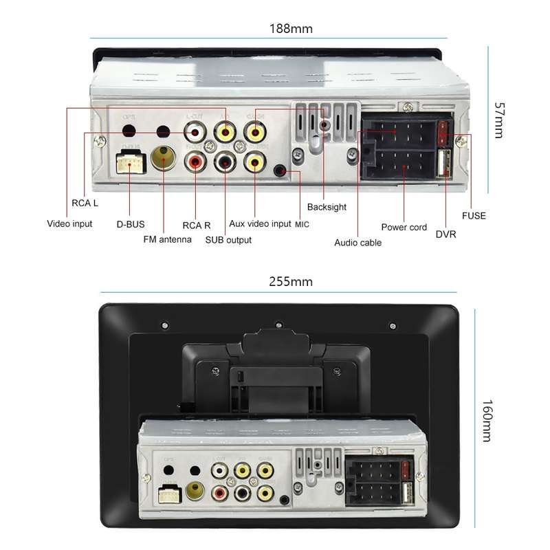 1310C 10.1 inch Car Full Screen Touch HD MP5 Wired Carplay Player, Style: Standard