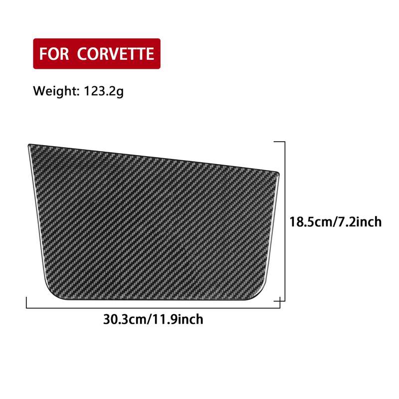 For Chevrolet Corvette C8 Left-Hand Drive Passenger Panel Sticker(Black)