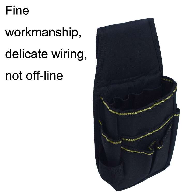 Lightweight Adjustable Hardware Tools Waist Bag Storage Bag(Black)