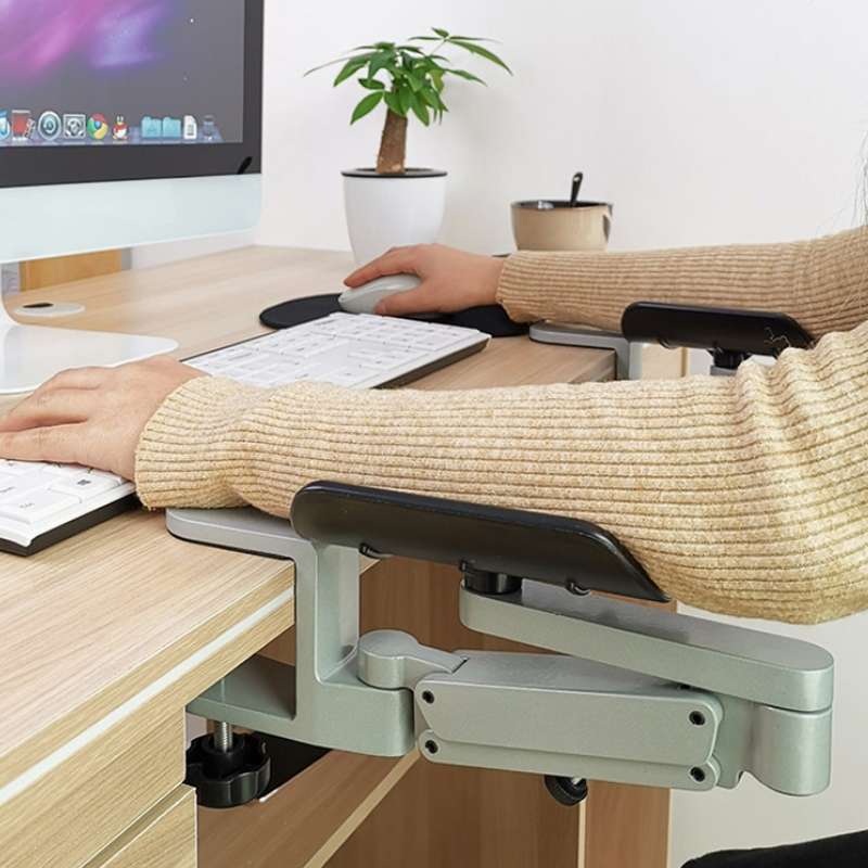 Aluminum Alloy Computer Desk Wrist Brace Arm Bracket, Color: Liftable Gray