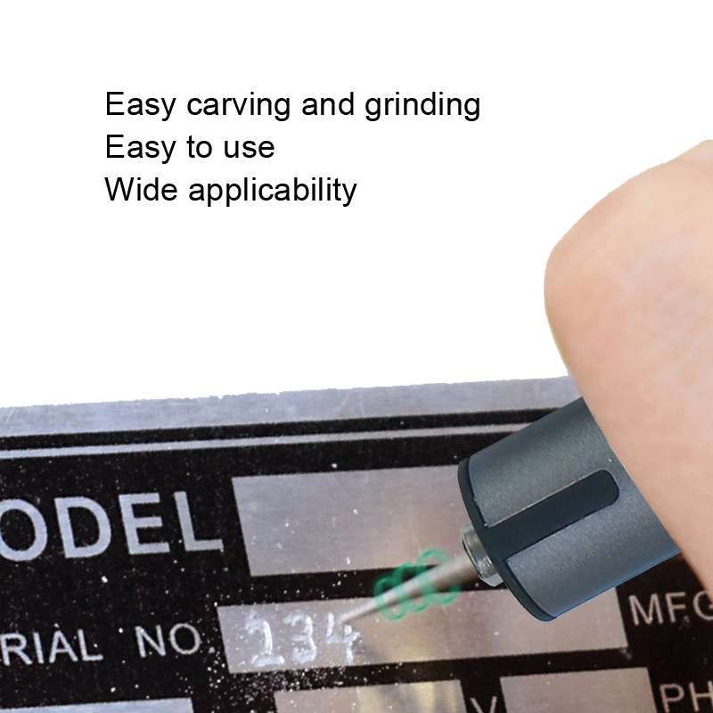 A288 Electric Grinding Machine Small Handheld Carving Pen, Style: Gray+Saw Blade+Grinding Head