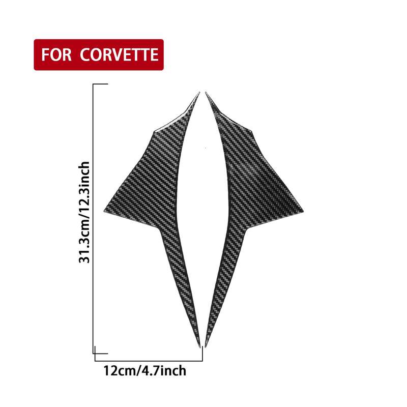 For Chevrolet Corvette C8 2pcs /Set Car Door Decorative Sticker(Black)