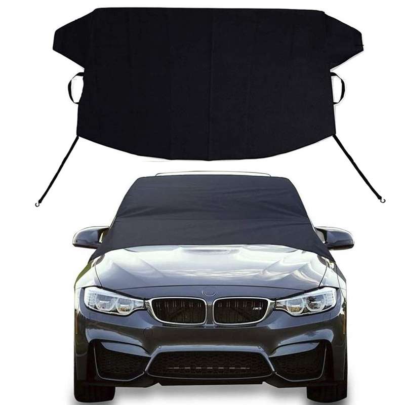 600D Oxford Cloth Car Snow Block Waterproof Windshield Coverings With Magnetic L