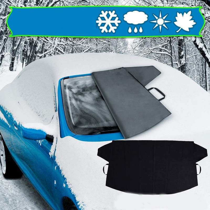 600D Oxford Cloth Car Snow Block Waterproof Windshield Coverings With Magnetic L