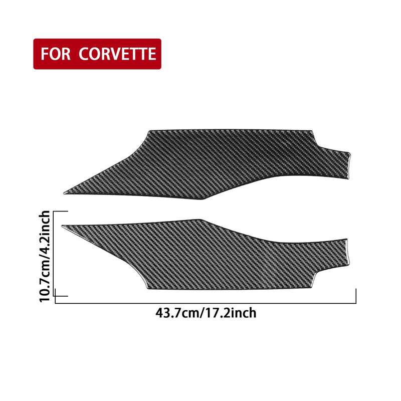 For Chevrolet Corvette C8 2pcs /Set Door Panel Decorative Sticker(Black)