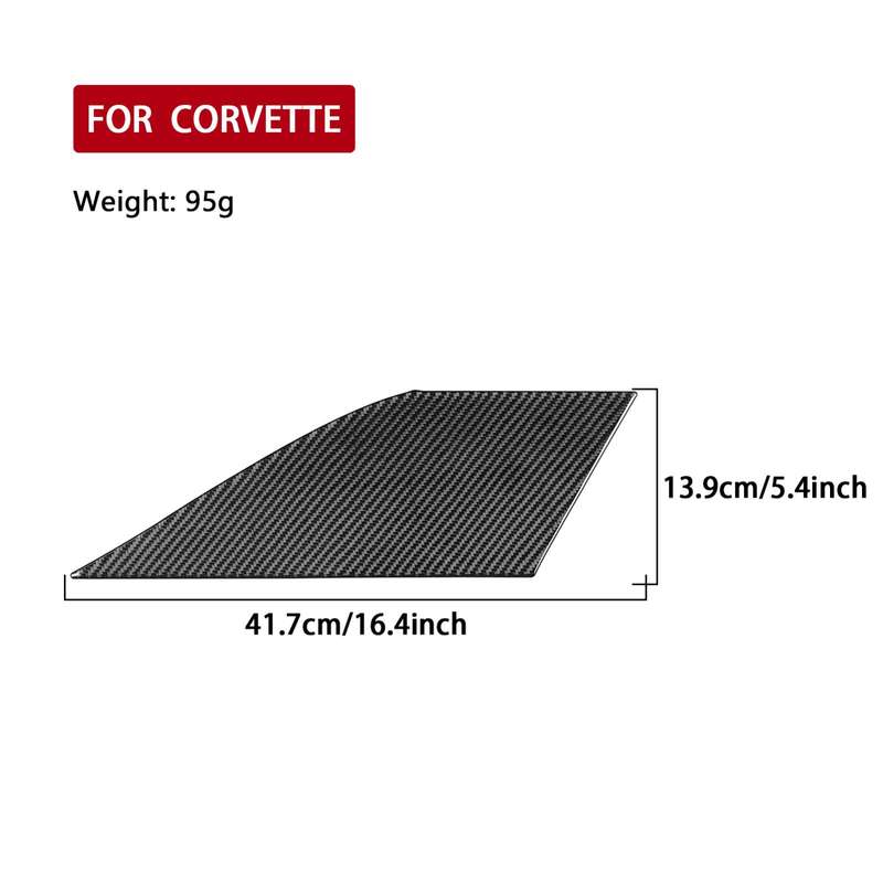 For Chevrolet Corvette C8 Right-Hand Drive Front Storage Vent Sticker(Black)