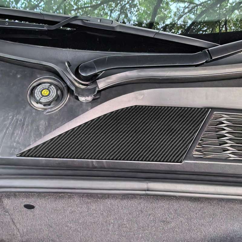 For Chevrolet Corvette C8 Right-Hand Drive Front Storage Vent Sticker(Black)
